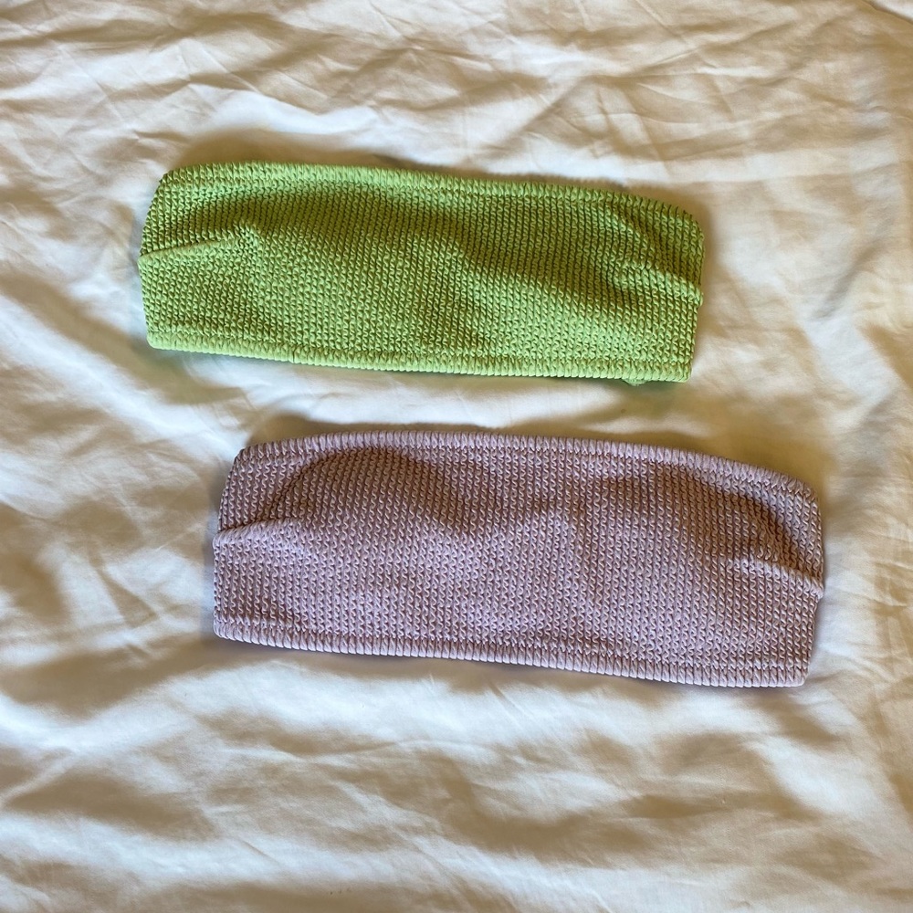 Two Strapless Bikini Tops